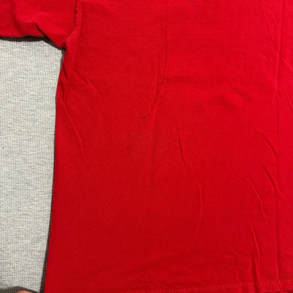 Y2K Peanuts Snoopy Joe BBQ Grilling Chef Graphic Tee Red Heavyweight Mens‎ Large